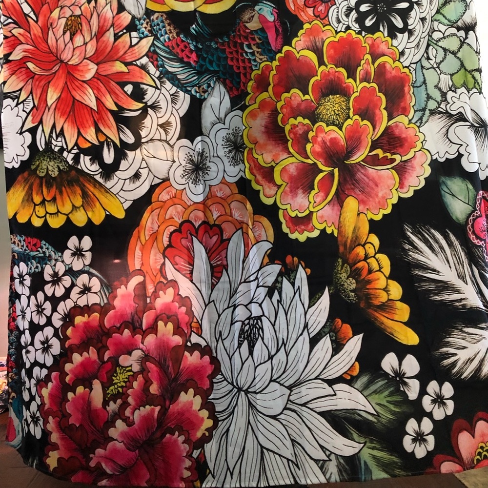 Floral shower curtain